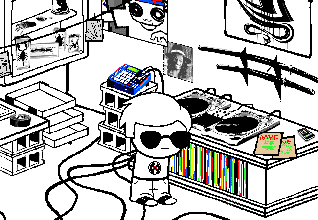 The opening to Homestuck, Dave Strider's version